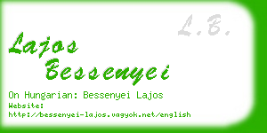 lajos bessenyei business card